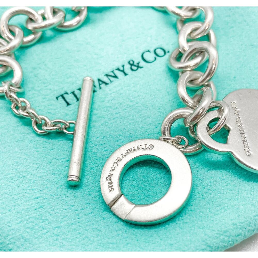 Tiffany & Co. Return to Tiffany Heart Tag Toggle Bracelet Sterling Silver 6.5" - Picture 7 of 13
